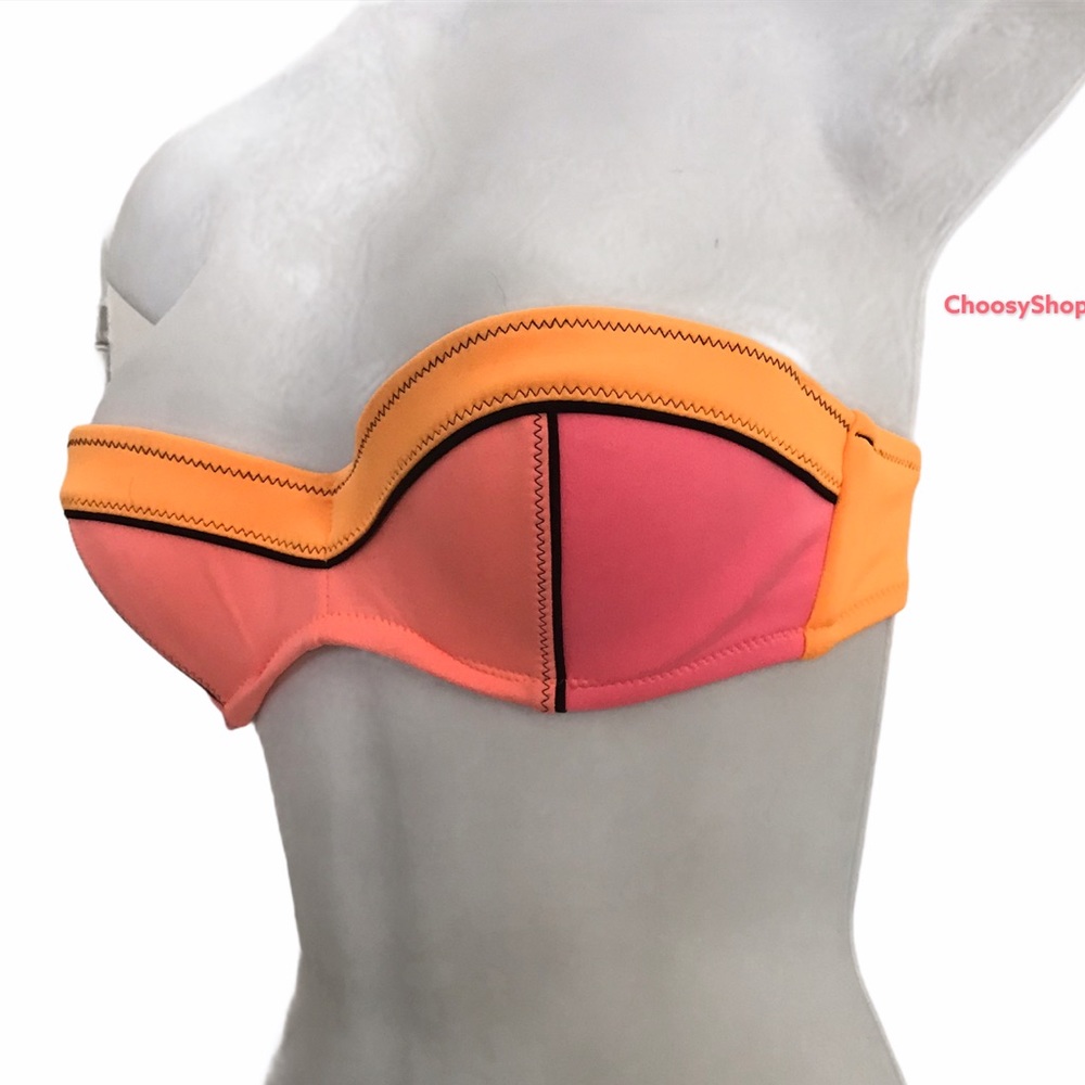 Victoria Secret Colorblock Bandeau Bikini Top 32B